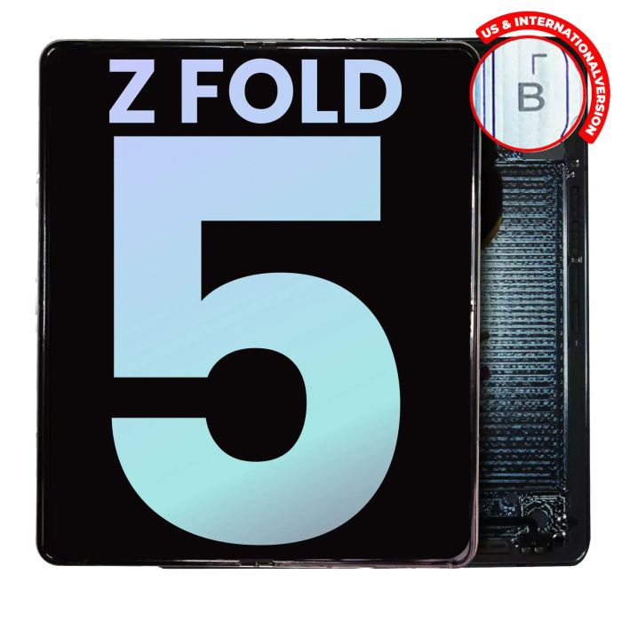 Innen OLED Display mit Rahmen für Galaxy Z Fold 5 5G (Service Pack) (Icy Blue)
