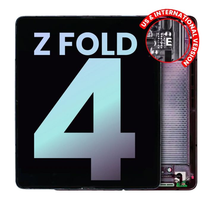 Innen OLED Display mit Rahmen für Galaxy Z Fold 4 5G (Service Pack) (Burgundy)