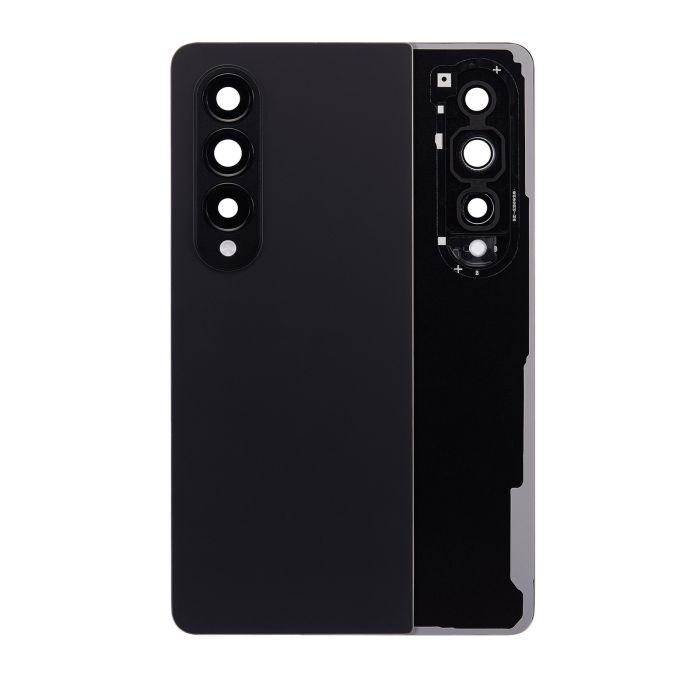 Rückglas mit Kameralinse für Samsung Galaxy Z Fold 4 (Service Pack) (Schwarz)