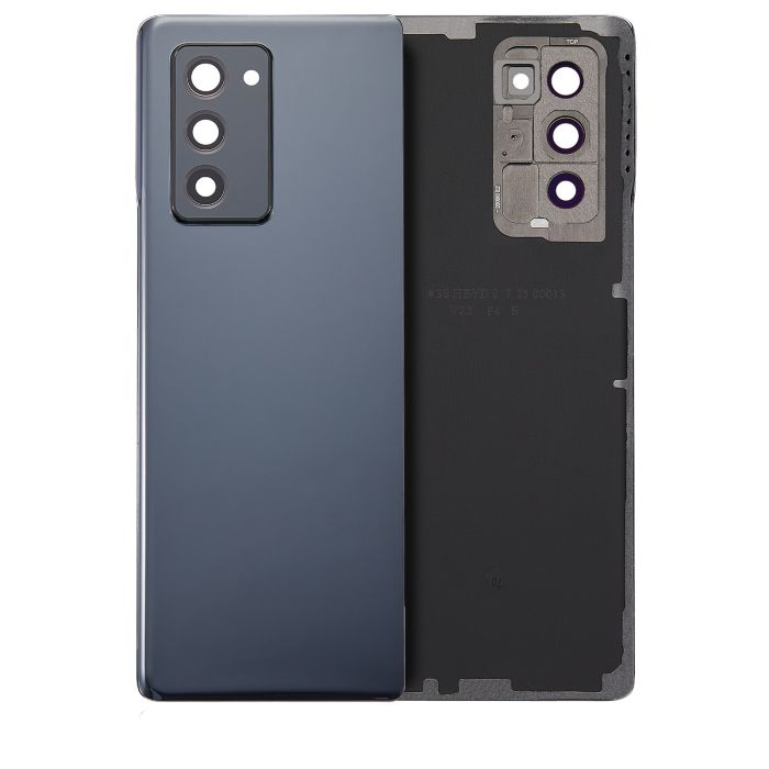 Rückglas mit Kameralinse für Galaxy Z Fold 2 5G (F916) (Mystic Black) (Premium)