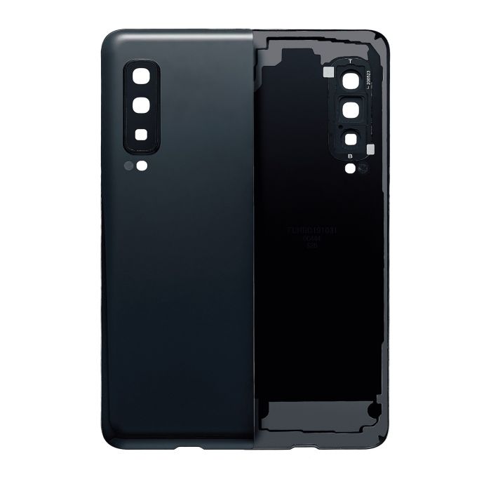 Rückglas mit Kameralinse für Galaxy Fold 4G (F900) (Cosmos Black)