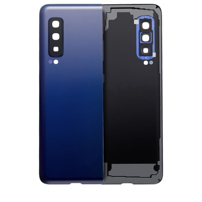 Rückglas mit Kameralinse für Galaxy Fold 4G (F900) (Premium) (Astro Blue)