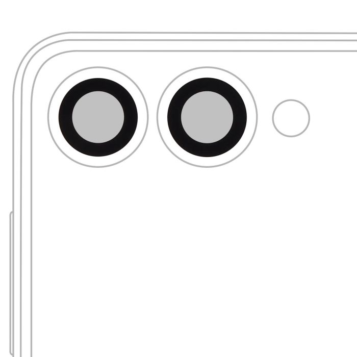 Rückkamera-Linse (nur Glas) mit Kleber für Galaxy Z Flip 7 5G (F766)