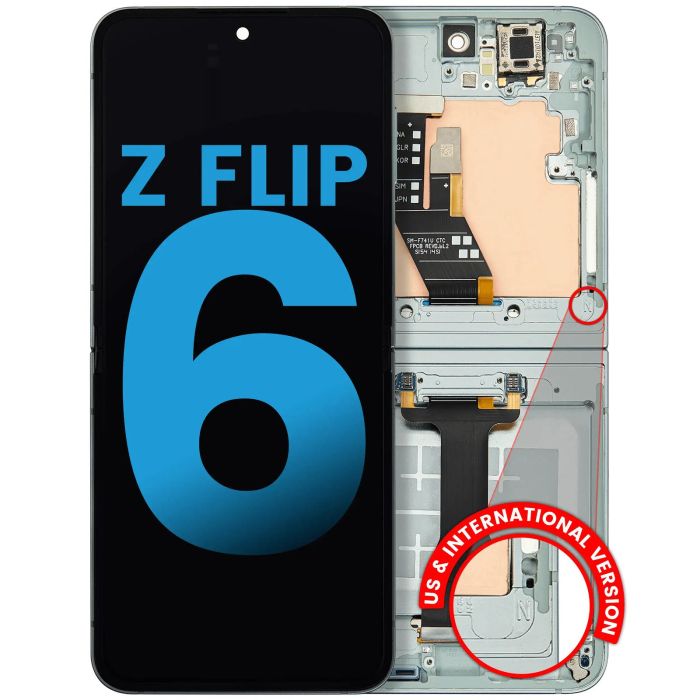 Innen OLED Display mit Rahmen für Galaxy Z Flip 6 5G (F741) (US & International)