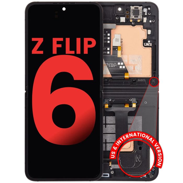 Innen OLED Display mit Rahmen für Galaxy Z Flip 6 5G (US & International)