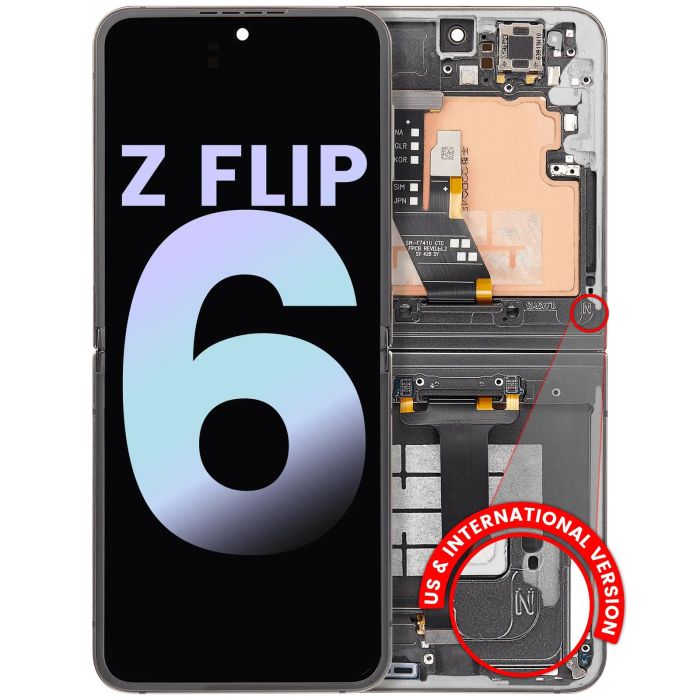 Innen OLED Display mit Rahmen für Galaxy Z Flip 6 5G (Service Pack)