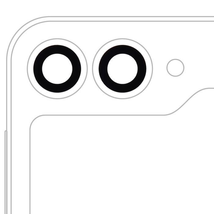 Rückkamera-Linse (nur Glas) mit Kleber für Galaxy Z Flip 6 5G (F741)