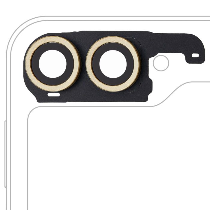 Rückkamera-Linse mit Abdeckung Rahmen Ring für Galaxy Z Flip 6 5G (F741) (Gelb)