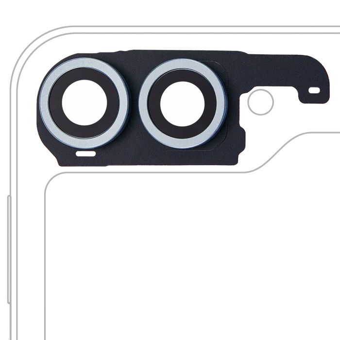 Rückkamera-Linse mit Abdeckung Rahmen Ring für Galaxy Z Flip 6 5G (F741) (Blau)