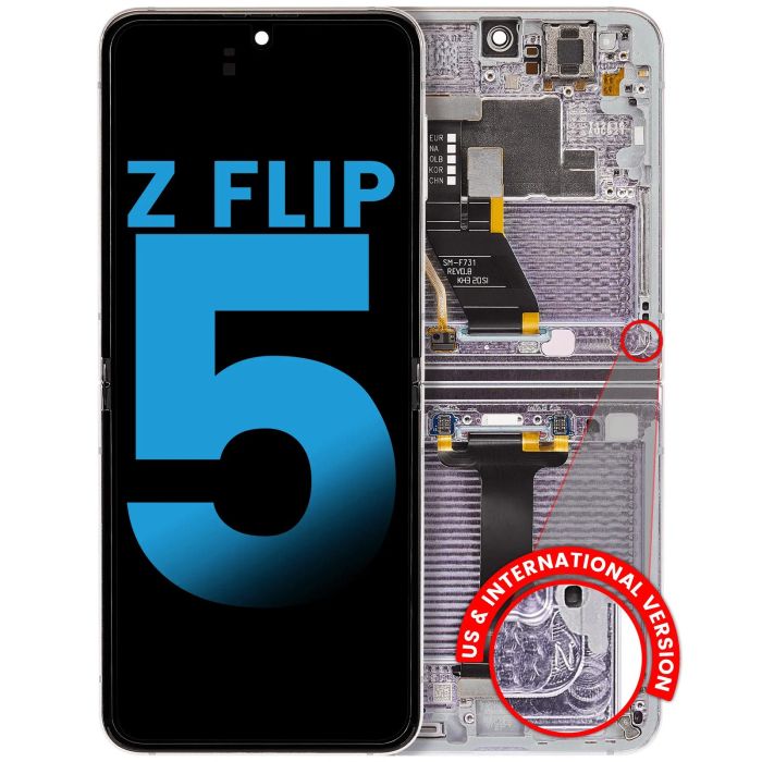 Innen OLED Display mit Rahmen für Galaxy Z Flip 5 5G (F731) (US & International)