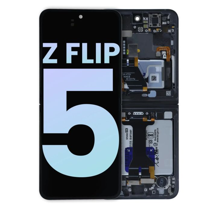 Innen OLED Display mit Rahmen für Galaxy Z Flip 5 5G (Service Pack) (Grau)
