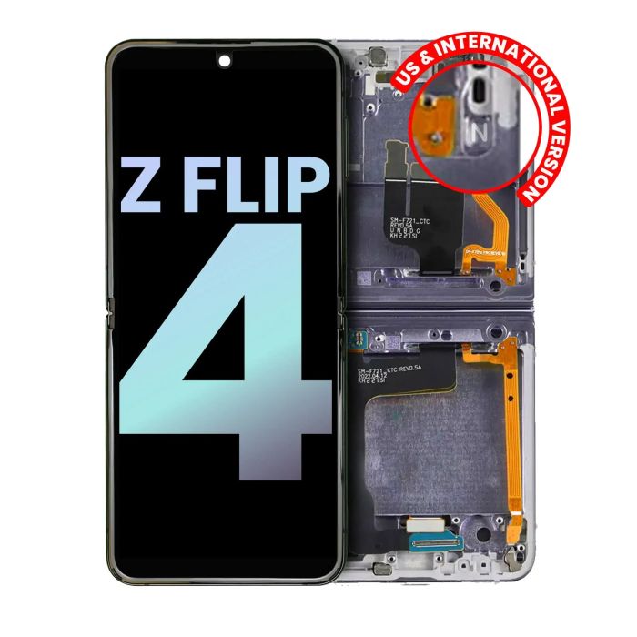Innen OLED Display mit Rahmen für Galaxy Z Flip 4 5G (Service Pack)
