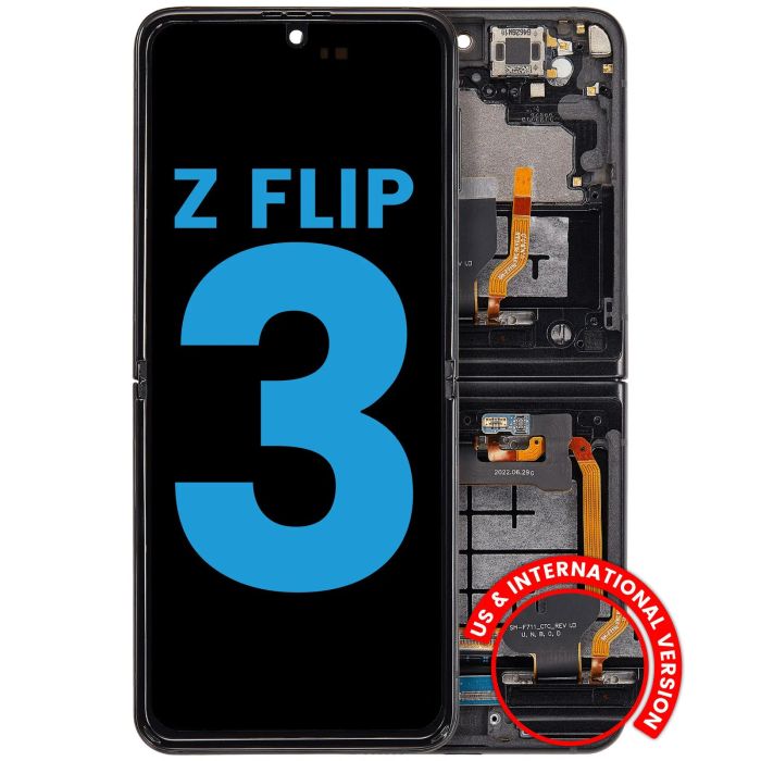 Innen OLED Display mit Rahmen für Galaxy Z Flip 3 5G (F711) (US & International)