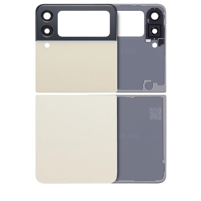 Rückglas mit Kameralinse für Galaxy Z Flip 3 5G (Aftermarket Plus) (Cream)