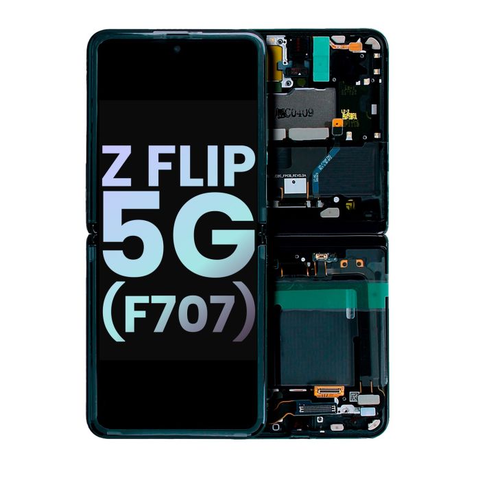 Innen OLED Display mit Rahmen für Galaxy Z Flip 4G (F700)/ Z Flip 5G (F707)