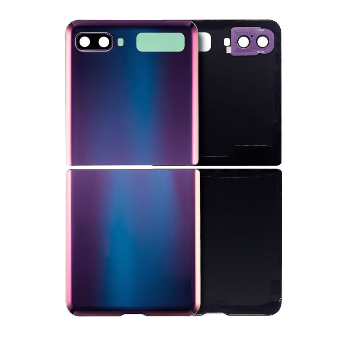 Rückglas mit Kameralinse für Samsung Galaxy Z Flip 4G (F700) (Mirror Purple)