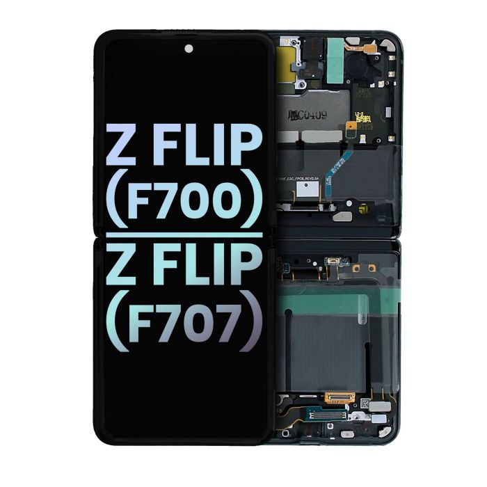 Innen OLED Display mit Rahmen für Galaxy Z Flip 4G (F707) (Service Pack)