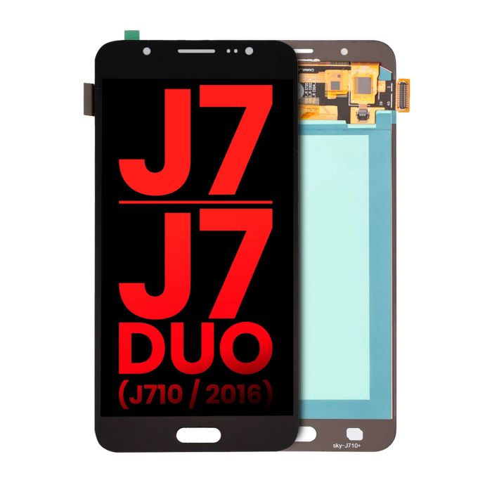 OLED Display ohne Rahmen für Galaxy J7/ J7 Duo (J710/ 2016) (Schwarz)
