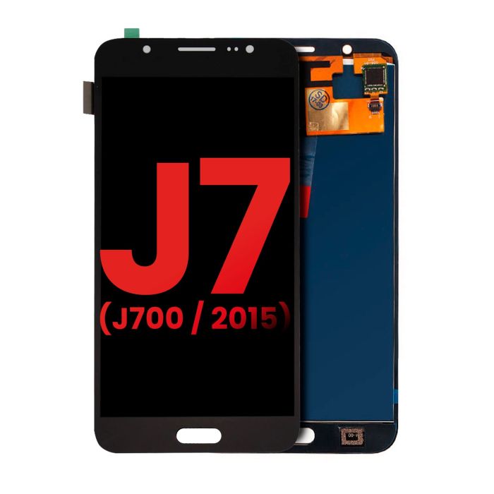 OLED Display ohne Rahmen für Galaxy J7 (J700/ 2015) (Aftermarket Plus) (Schwarz)