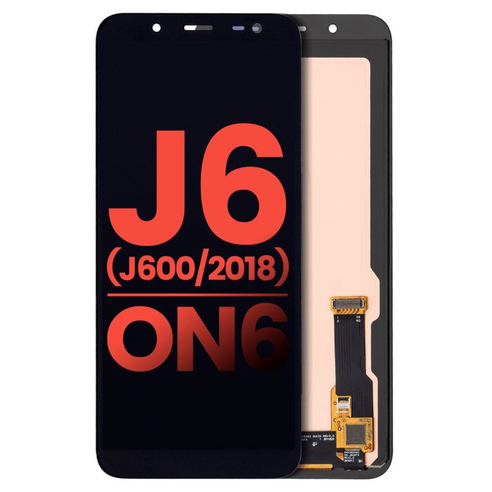 OLED Display ohne Rahmen für Galaxy J6/ On6 (J600/ 2018) (Schwarz)