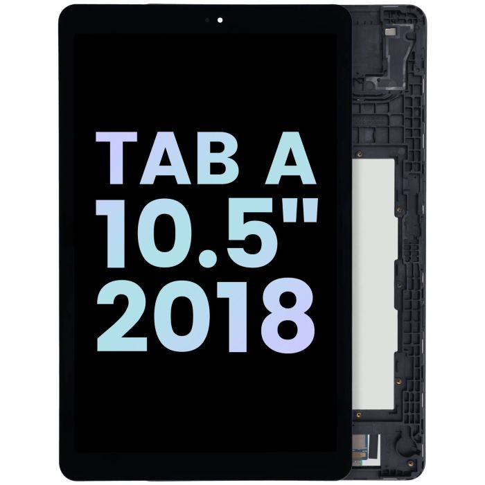 LCD Display mit Rahmen für Galaxy Tab A 10.5" (2018) (Service Pack) (Schwarz)