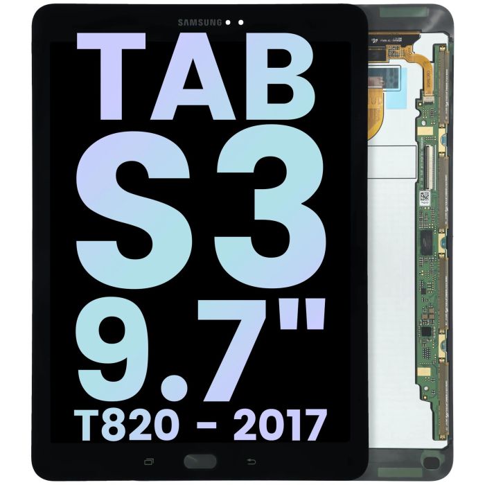 LCD Display ohne Rahmen für Galaxy Tab S3 9.7" (T820) (Service Pack) (Schwarz)