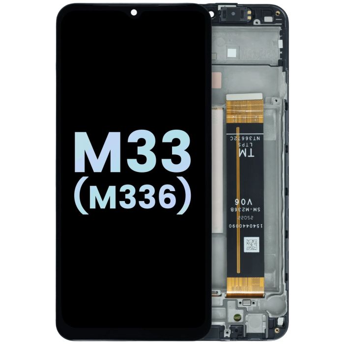 LCD Display mit Rahmen für Galaxy M33 5G (M336) (Service Pack) (All colors)