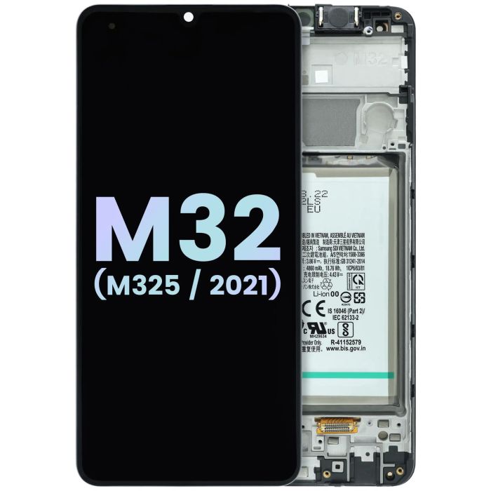 LCD Display mit Rahmen für Galaxy M32 (M325) (Service Pack) (All colors)