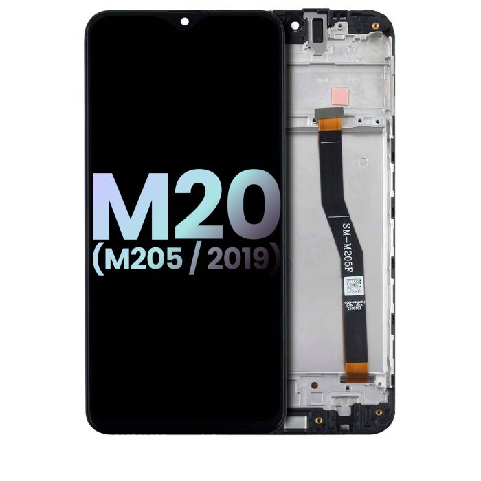 OLED Display mit Rahmen für Galaxy M20 (M205/ 2019) (Service Pack) (All Colors)