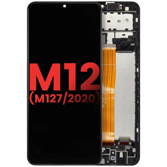 LCD Display mit Rahmen für Galaxy M12 (M127/ 2020) (All Colors)