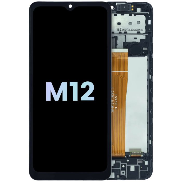 OLED Display mit Rahmen für Galaxy M12 (M127) (Service Pack) (All Colors)