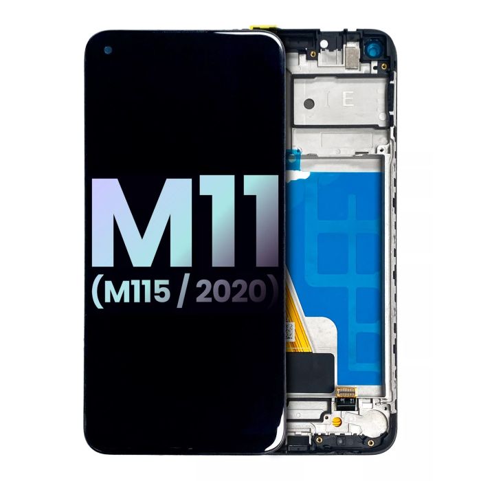 LCD Display Einheit für Samsung Galaxy M11 (M115/ 2020) (Service Pack) (Schwarz)