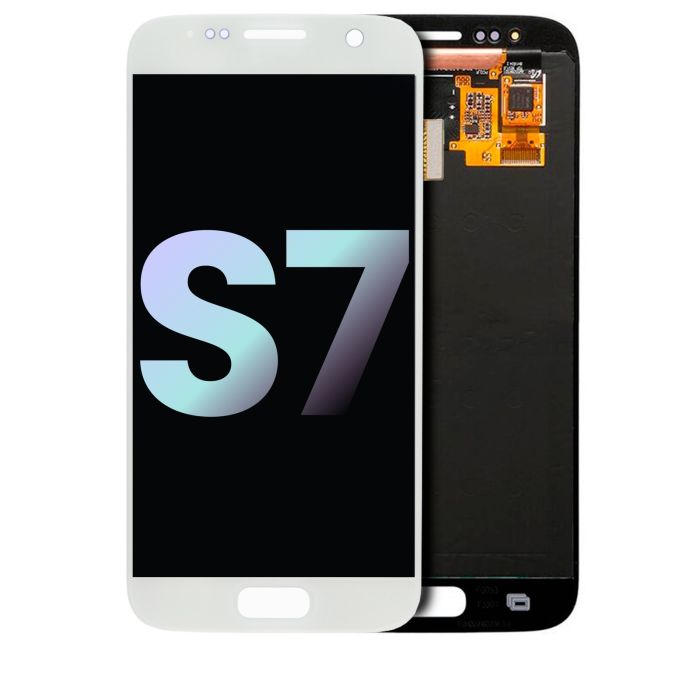 OLED Display ohne Rahmen für Galaxy S7 (Service Pack) (White Pearl)