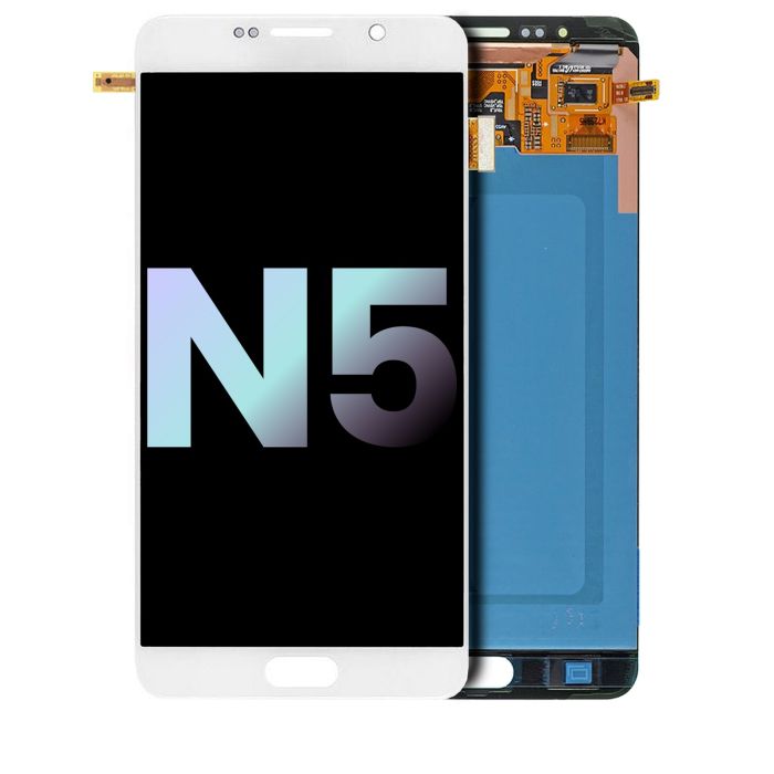 OLED Display ohne Rahmen für Galaxy Note 5 (Service Pack) (White Pearl)