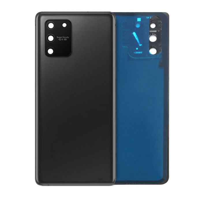 Rückglas mit Kameralinse für Samsung Galaxy S10 Lite (Service Pack) (Schwarz)
