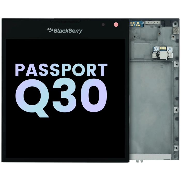 LCD Display Einheit mit Rahmen für BlackBerry Passport Q30 (Original) (Schwarz)