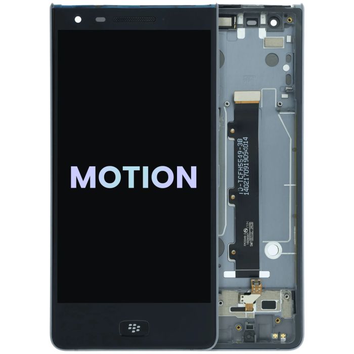 LCD Display Einheit mit Rahmen für BlackBerry Motion (Original) (Grey Aluminum)