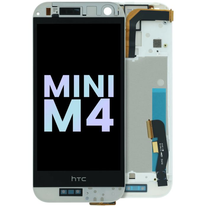 LCD Display Einheit mit Rahmen für HTC One Mini M4 (Original) (Silber)