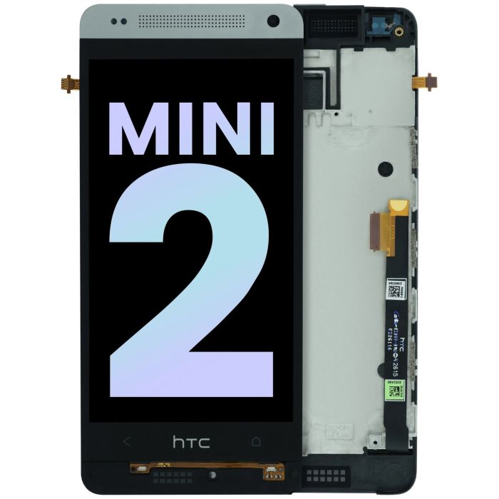 LCD Display Einheit mit Rahmen für HTC One Mini 2 (Original) (Grau)