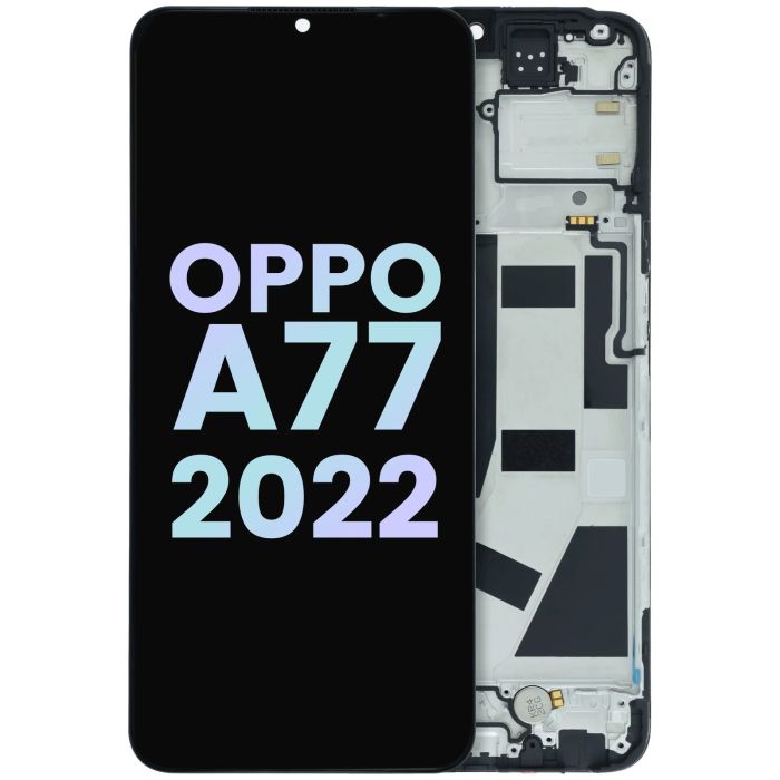 LCD Display Einheit mit Rahmen für Oppo A77 5G (2022) (Original) (alle Farben)