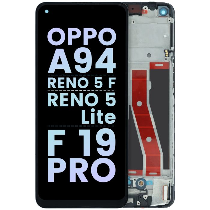 OLED Display mit Rahmen für OPPO A94/Reno 5 F/Reno 5 Lite/F 19 Pro (Original)