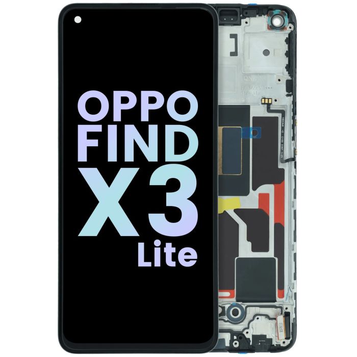 OLED Display Einheit mit Rahmen für OPPO Find X3 Lite (Original) (alle Farben)
