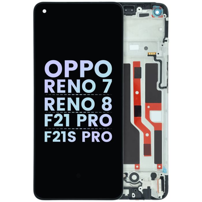 OLED Display mit Rahmen für OPPO Reno 7/ Reno 8/ F21 Pro/ F21s Pro (Original)