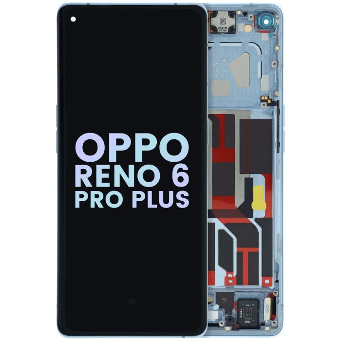 OLED Display Einheit mit Rahmen für OPPO Reno 6 Pro+ 5G (Original) (Blau)