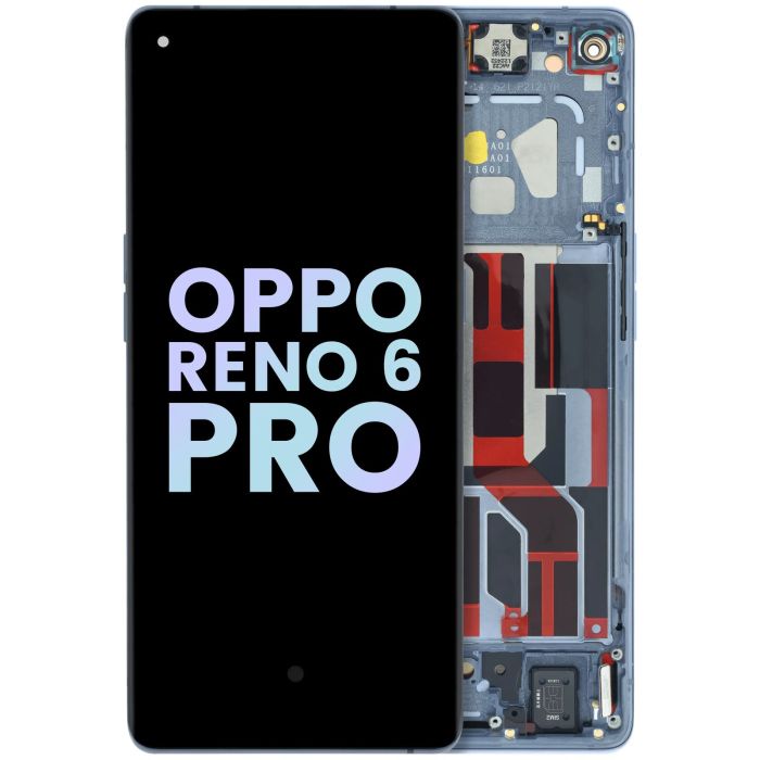 OLED Display mit Rahmen für Oppo Reno 6 Pro/ 6 Pro Plus 5G (Original) (Grau)