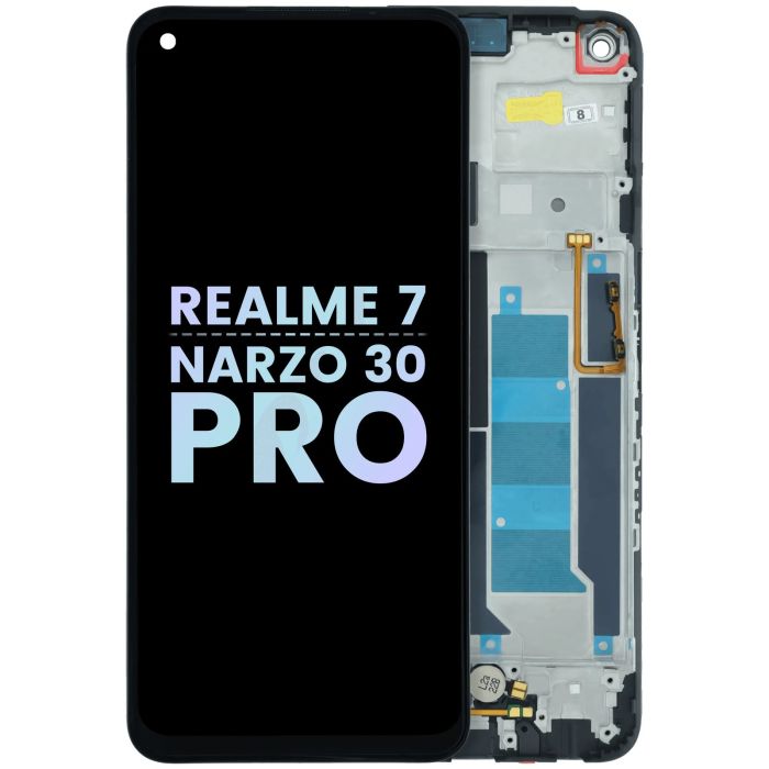 LCD Display mit Rahmen für Realme 7 5G/ Narzo 30 Pro 5G (Original) (alle Farben)