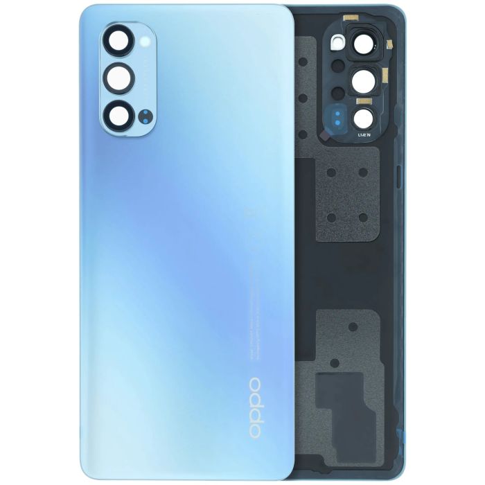 Rückglas mit Kameralinse für Oppo Reno 4 5G (Original) (Blau)