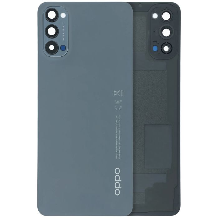 Rückglas mit Kameralinse für Oppo Reno 4 5G (Original) (Schwarz)