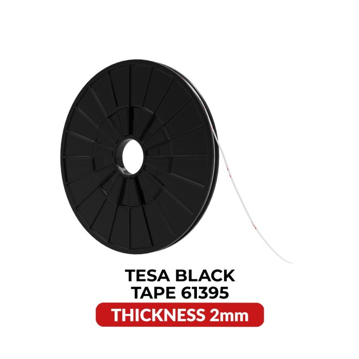 Tesa Modell 61395 doppelseitig Acryl Schwarz Klebeband (2 mm x 25 m)