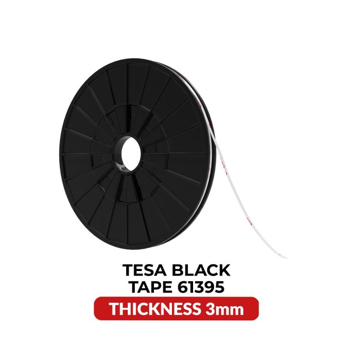 Tesa Modell 61395 doppelseitig Acryl Schwarz Klebeband (3 mm x 25 m)